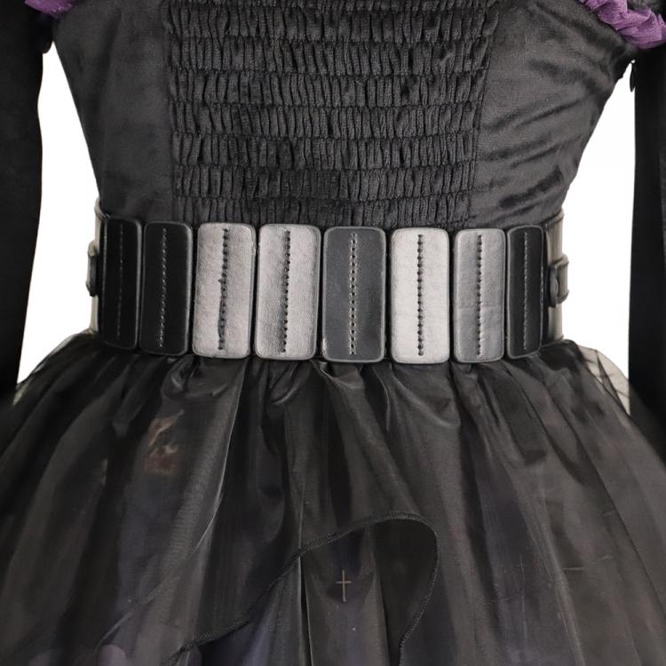 Witch Town Bat Collar Shirt / Tulle Overlay Gothic Jumper Skirt Set