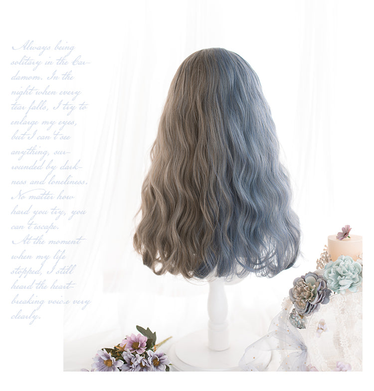 Messier Egg Roll Long Curly Synthetic Wig with Bangs