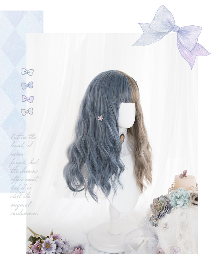 Messier Egg Roll Long Curly Synthetic Wig with Bangs