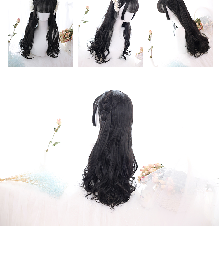 Doreen Air Bangs Long Curly Synthetic Wig