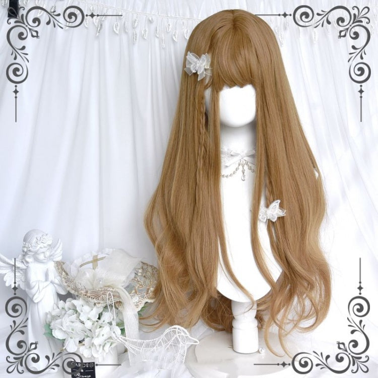 Golden Brown Wavy Long Synthetic Wig