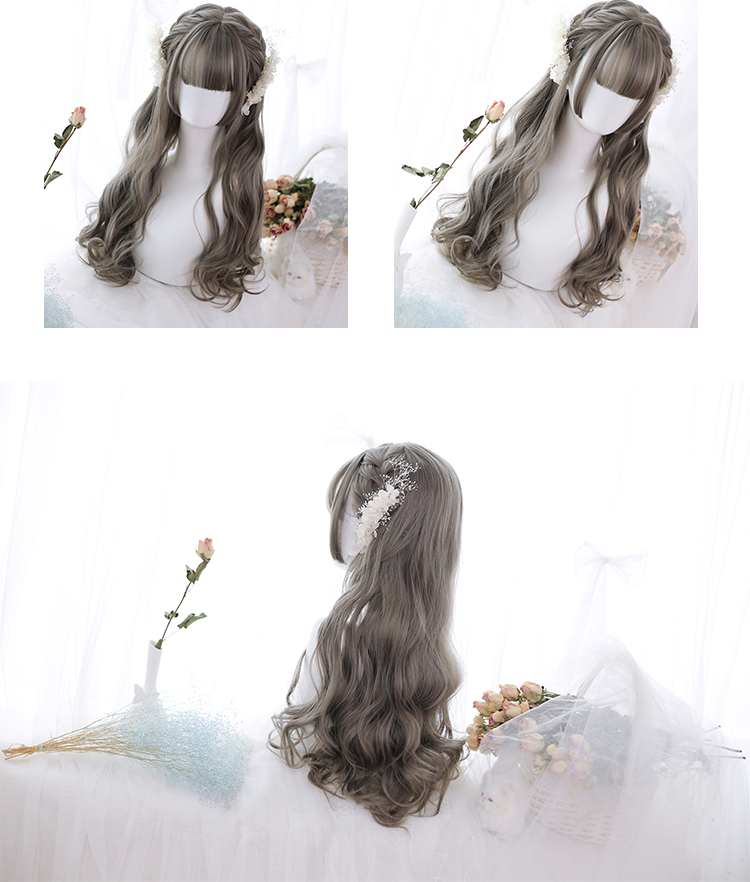 Doreen Air Bangs Long Curly Synthetic Wig