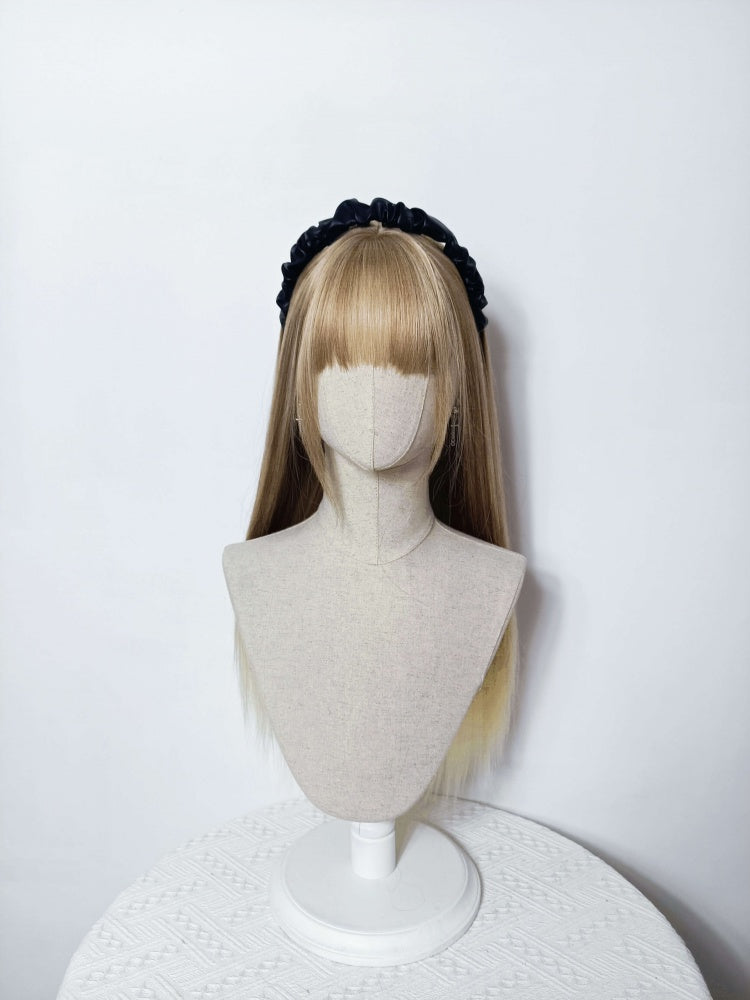 Long Straight Blonde Ombre Hair Wig