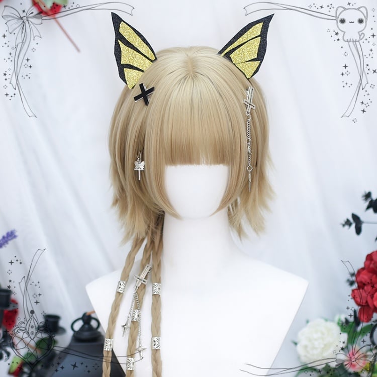 Air Bangs Boy Style Short Wig With Braids