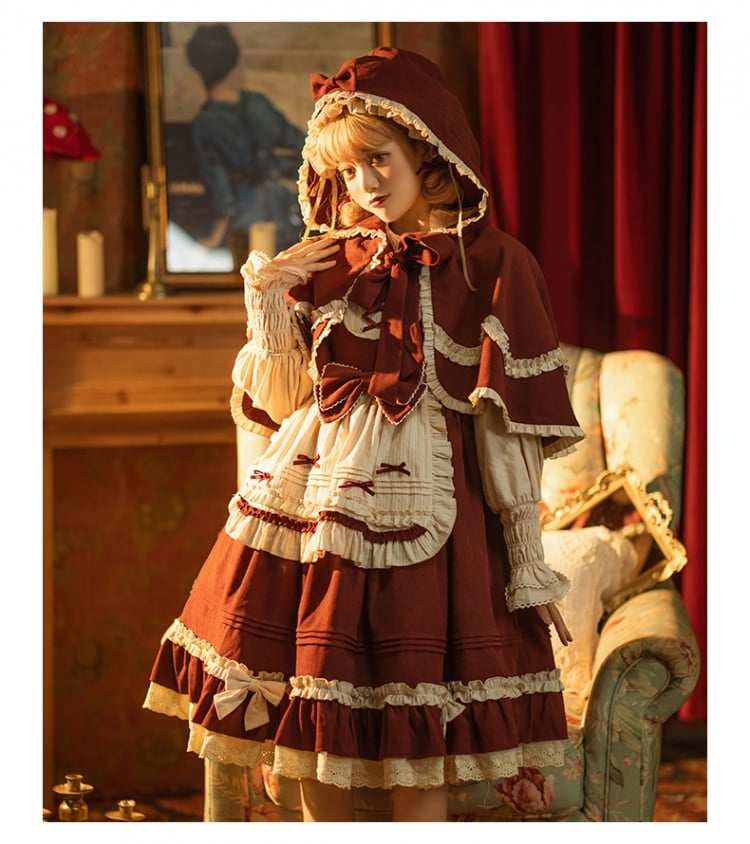 Ready to Ship-Little Red Riding Hood Classic Jumper Skirt
