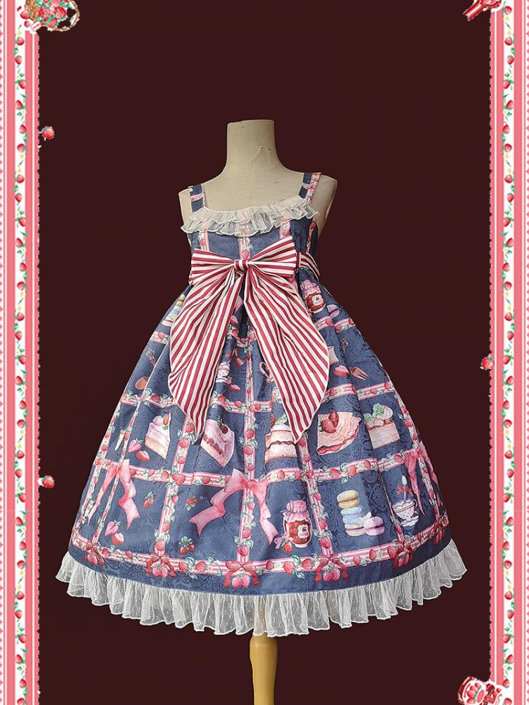 Strawberry Afternoon Tea Empire Waist Jumper Skirt I