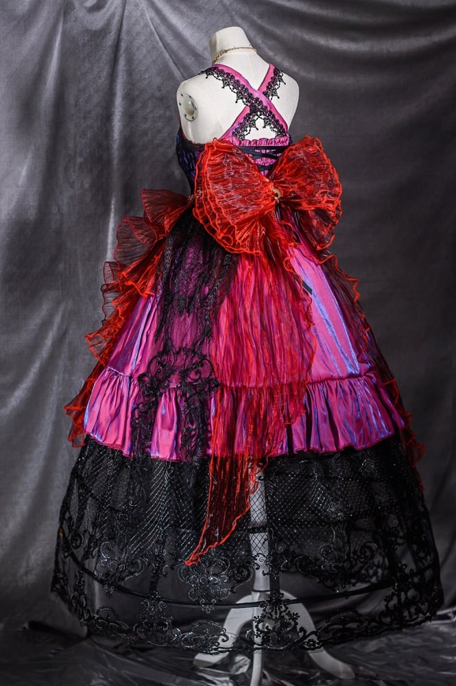 Red Gorgeous Jumper Skirt Sweetheart Neckline Gothic Dress Full Set