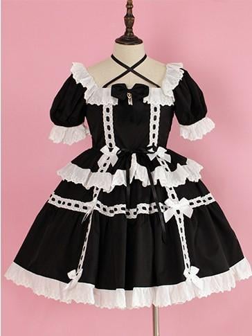 Dolls Frill Bowknot Details High Waist Short Sleeves One Piece