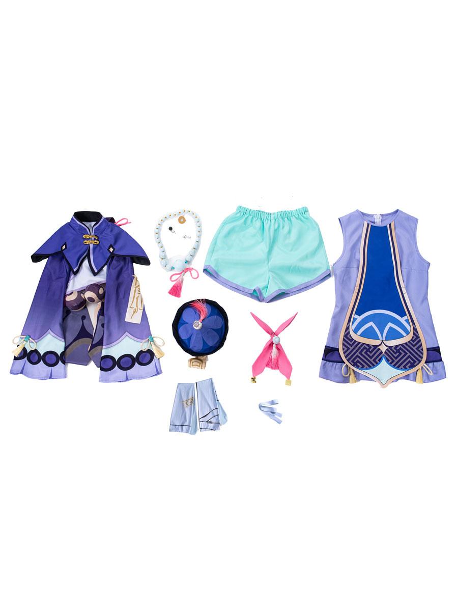 Genshin Impact Qiqi Cosplay Costume Full Set Game Cosplay Costume - Sukuroi