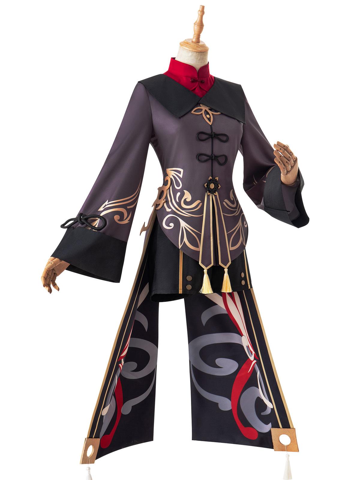 Genshin Impact Hutao Cosplay Costume Mihoyo Game Chinese Zombie Cosplay Costume Full Set - Sukuroi