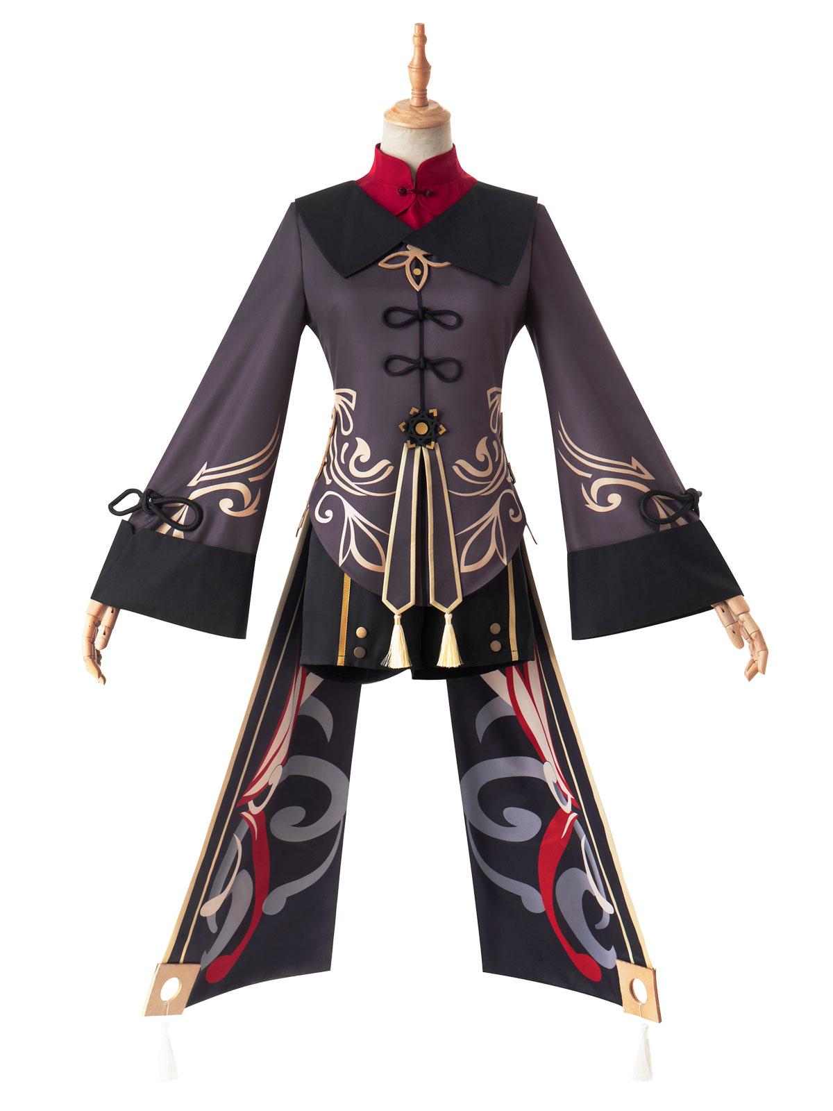 Genshin Impact Hutao Cosplay Costume Mihoyo Game Chinese Zombie Cosplay Costume Full Set - Sukuroi