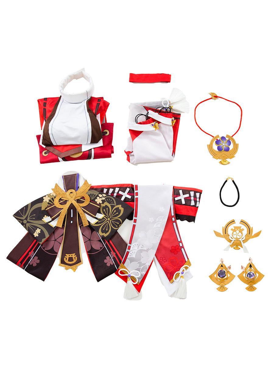 Genshin Impact Yae Miko Cosplay Costume Full Set Mihoyo Game Cosplay Costume - Sukuroi