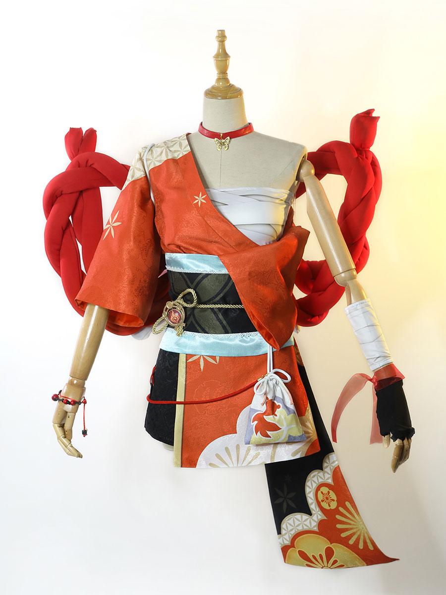 Genshin Impact Yoimiya Cosplay Red Mihoyo Game Cosplay Costume Full Set - Sukuroi