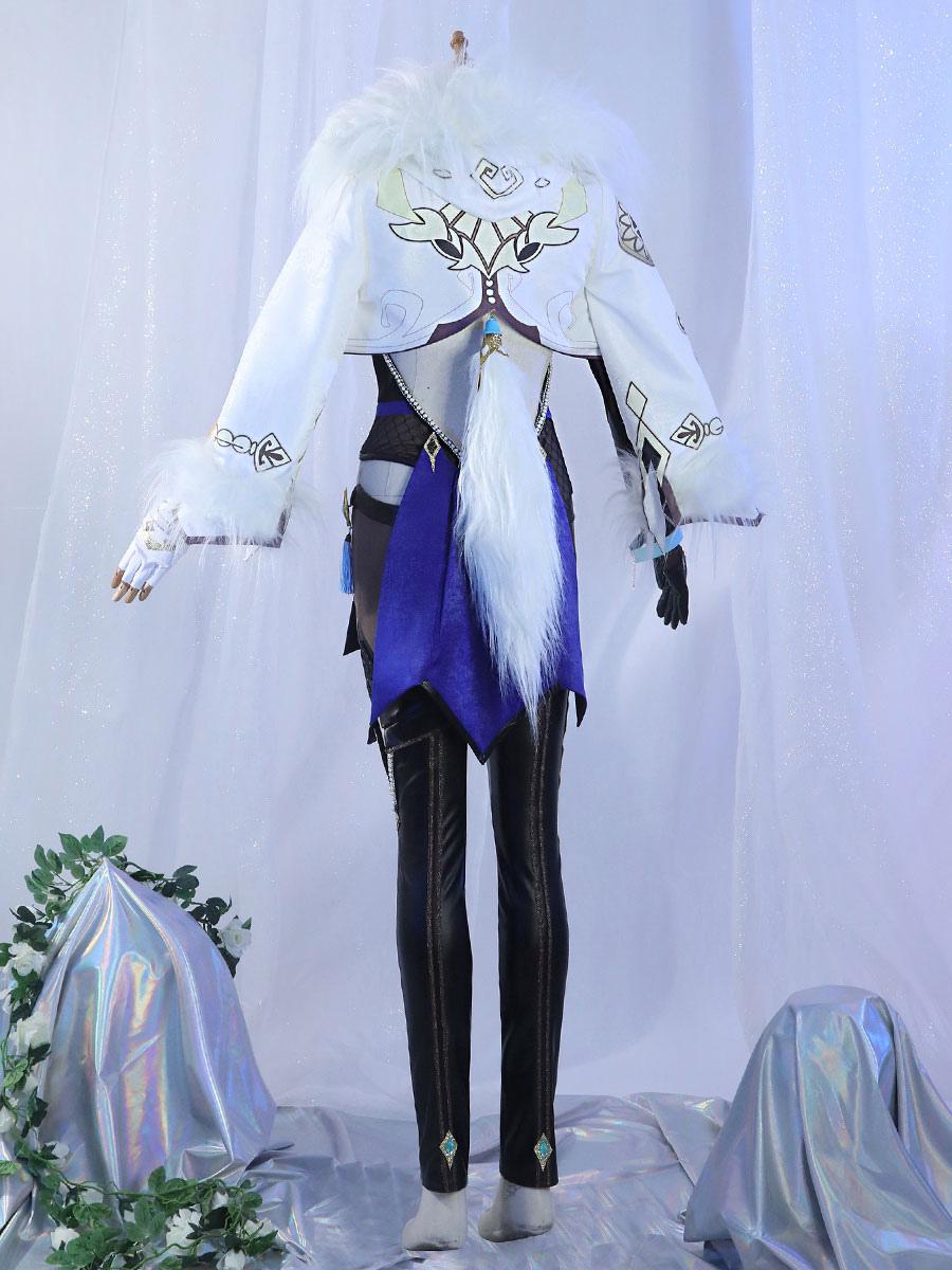 Game Genshin Impact Yelan Halloween Carnival Cosplay Costume Set - Sukuroi