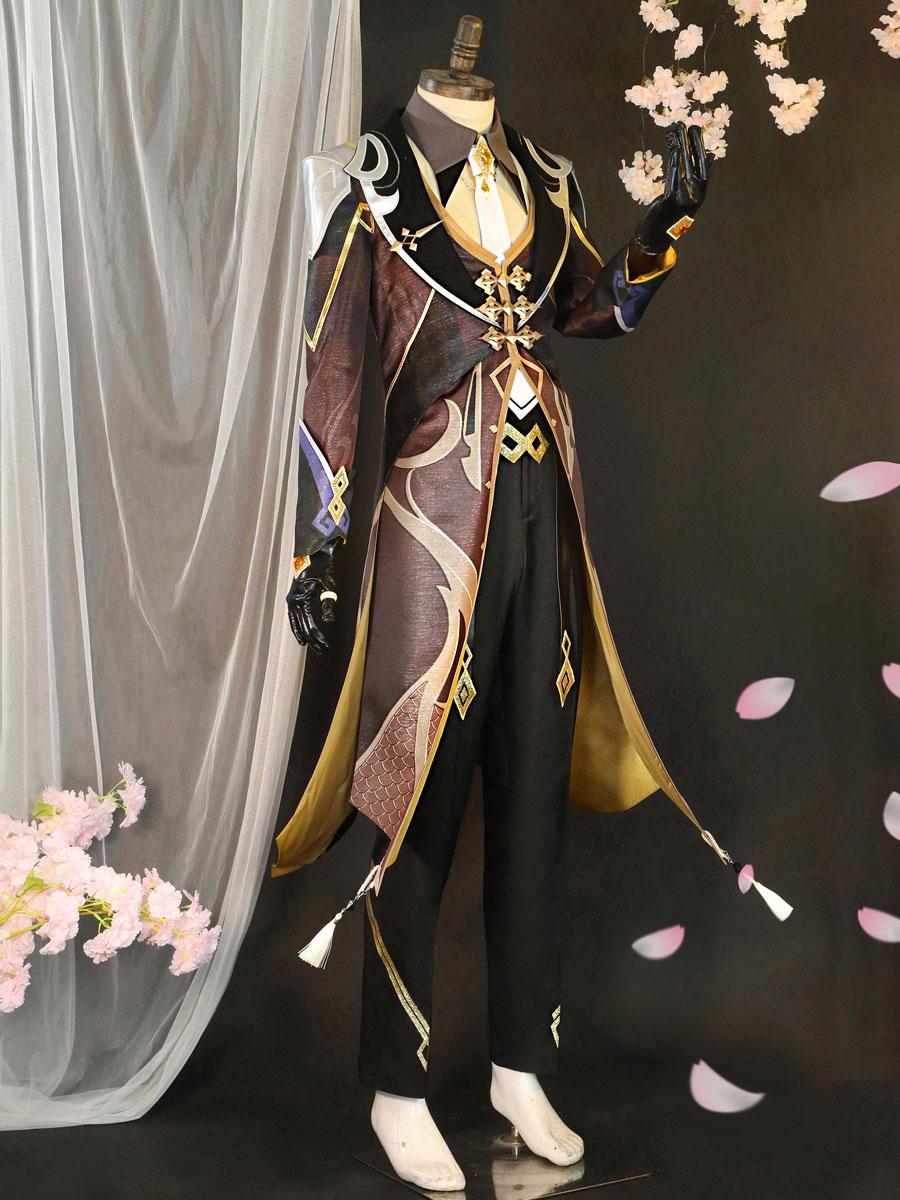 Game Genshin Impact Zhongli Adult Cosplay Costume Premium HalloweenSuits - Sukuroi