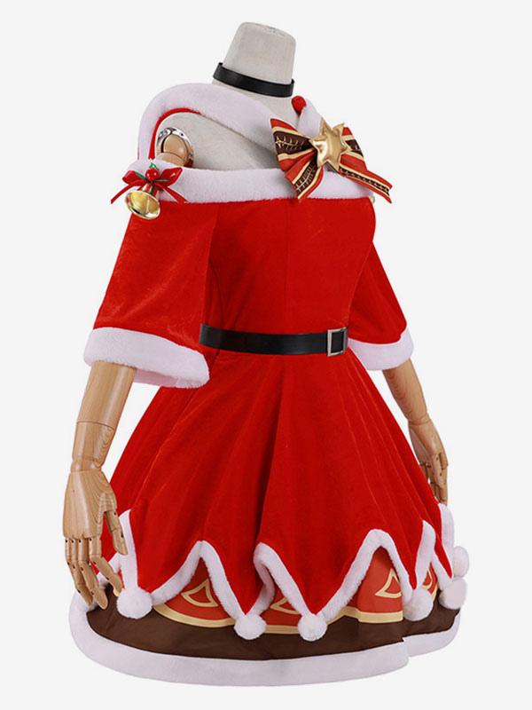 Genshin Impact Game Cosplay Barbara Christmas Dress Cosplay Costumes - Sukuroi