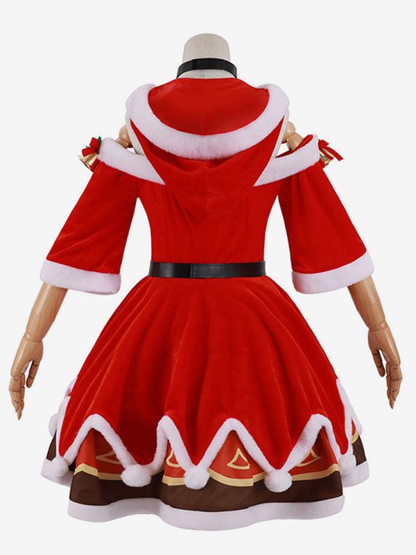 Genshin Impact Game Cosplay Barbara Christmas Dress Cosplay Costumes - Sukuroi