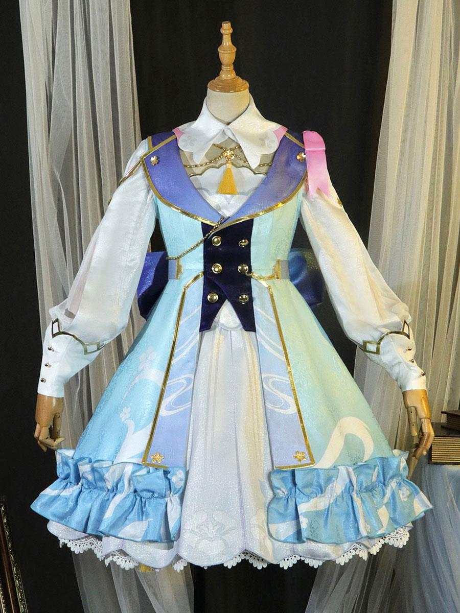 Genshin Impact Kamisato Ayaka Springbloom Missive Cosplay Costumes - Sukuroi