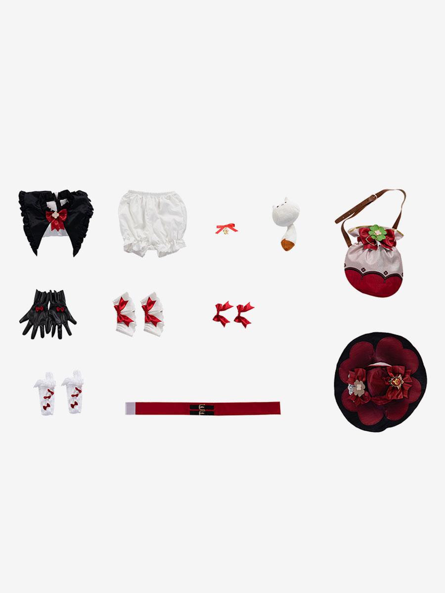 Genshin Impact Klee Cosplay Costumes with Bag and Dodoco - Sukuroi