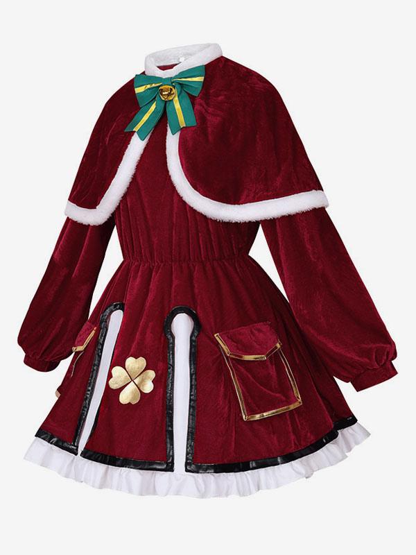 Genshin Impact Klee Christmas Set Cosplay Costumes - Sukuroi