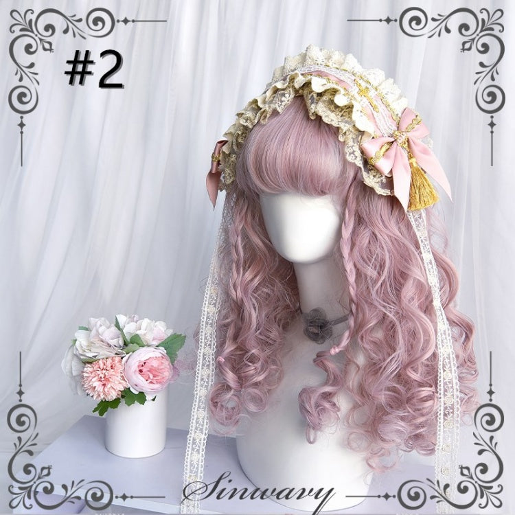 Puffs Mid-length Curly Synthetic Wig with Bangs