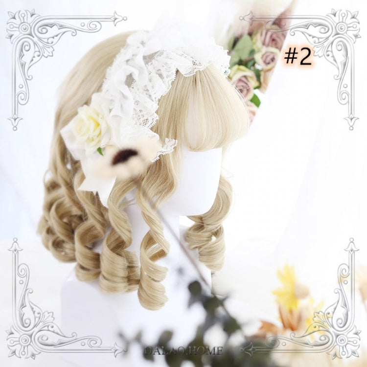 Roman Roll Couple Short Curly Synthetic Wig