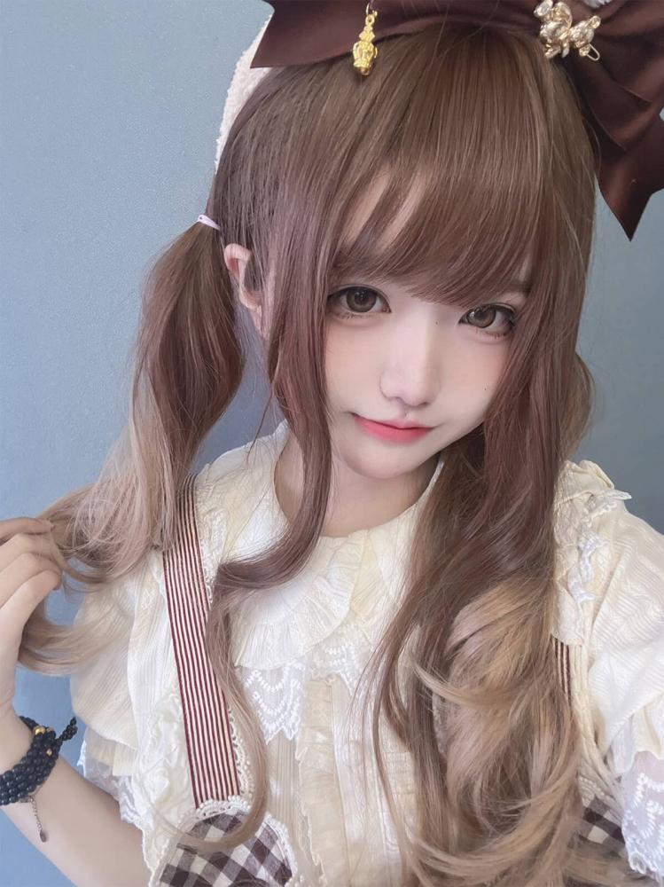 Long Wavy Brown Ombre Hair Wig