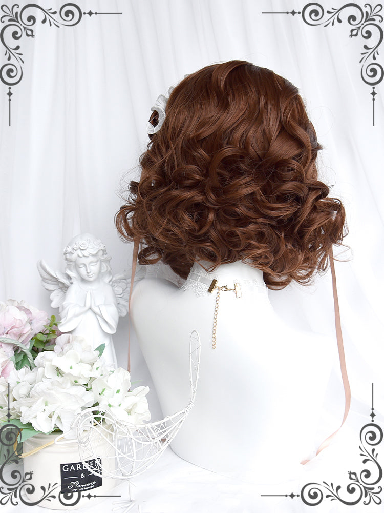 Brown Short Curly Synthetic Wig