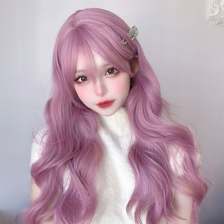 Sakura Pink Long Wavy Synthetic Wig