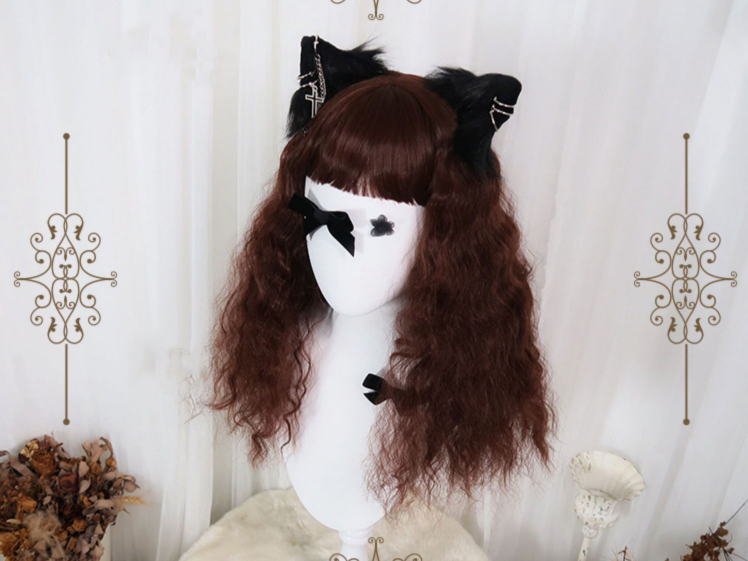 Waist Length Curly Reddish Brown Shaggy Synthetic Wig