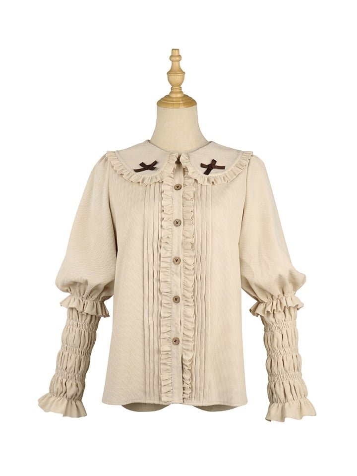 Detective Kitten V-neckline Jumper Skirt / Leg-of-mutton Sleeves Shirt / Cape Full Set