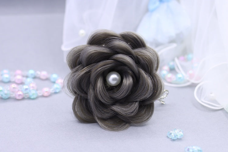 Gray Short Wig and Accessories Set Multi-styling Matte Wig / Hairclips / KC / Ponytail