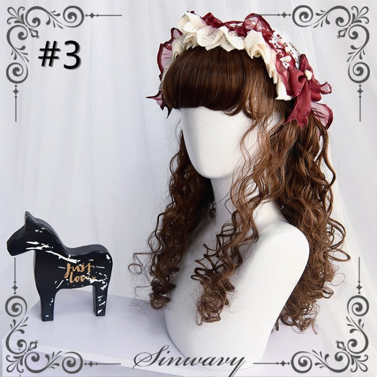 Puffs Mid-length Curly Synthetic Wig with Bangs