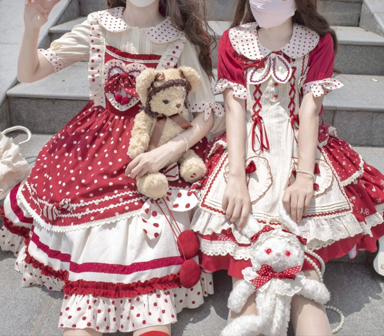Cherry Pie Polka Dot Sweet Jumper Skirt Set