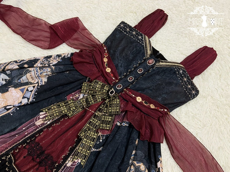 Dusk Best V-neckline Elegant Jumper Skirt Set Gorgeous Version