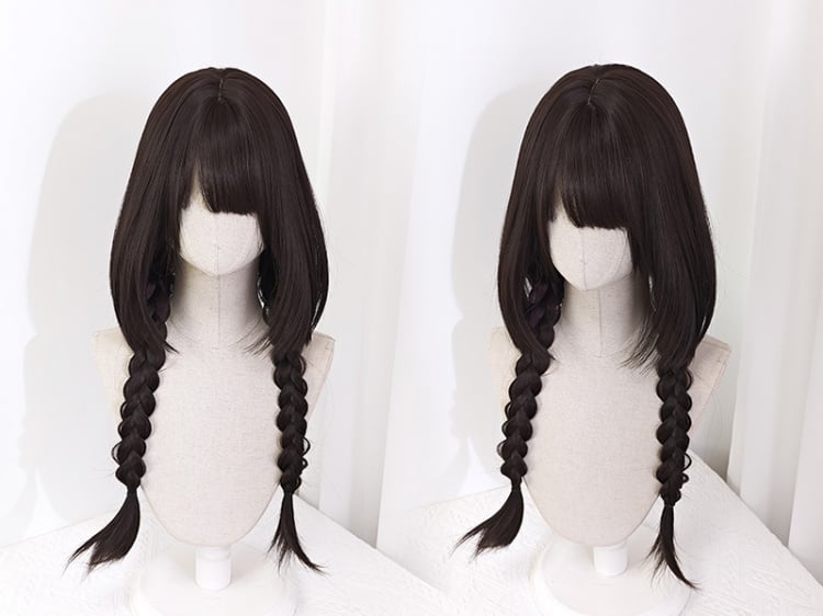 Dark Brown Long Straight Synthetic Wig