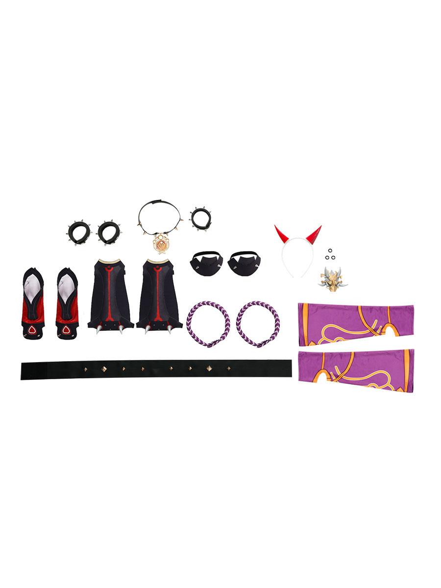 Genshin Impact Arataki Itto Cosplay Costume Mihoyo Game Cosplay Costume Full Set - Sukuroi