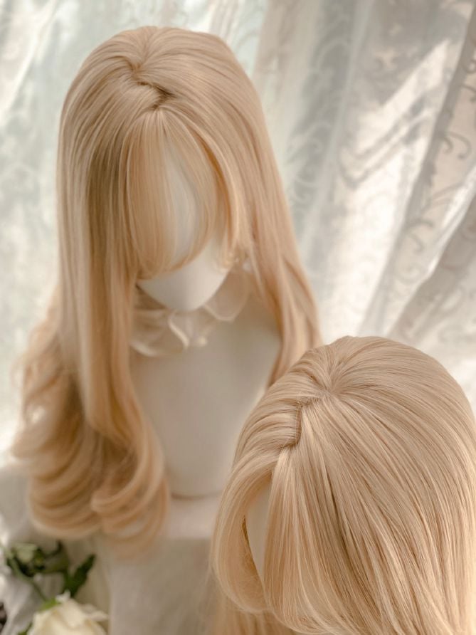 Blonde Long Wavy Wig and Long Straight Wig Set