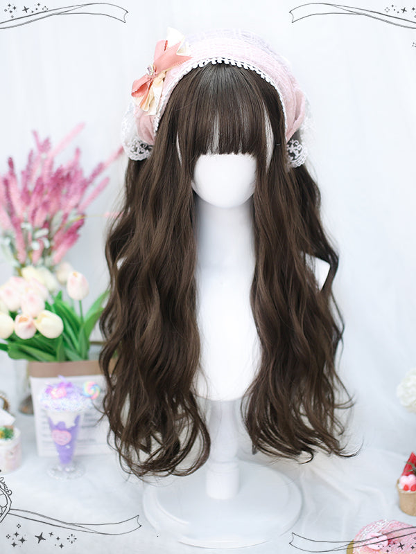 Brown / Black Brown Wavy Long Synthetic Wig