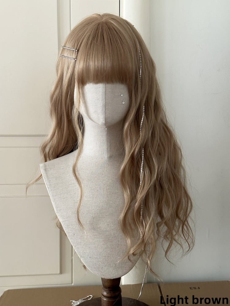 Brown/Blonde/Light Brown Long Wavy Synthetic Wig