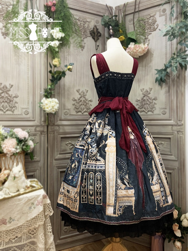 Dusk Best V-neckline Elegant Jumper Skirt Set Gorgeous Version