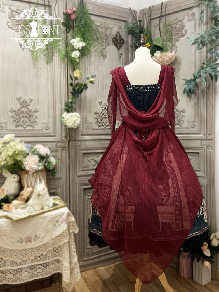 Dusk Best V-neckline Elegant Jumper Skirt Set Gorgeous Version