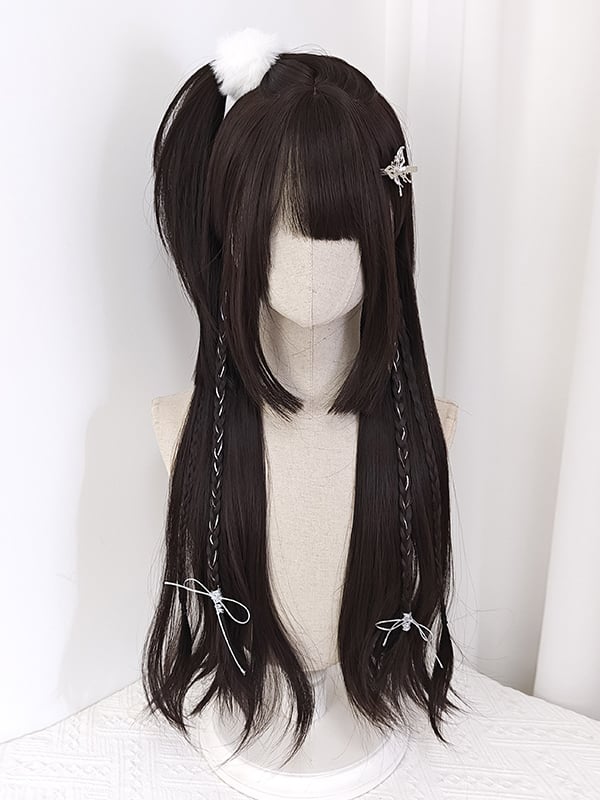 Dark Brown Long Straight Synthetic Wig