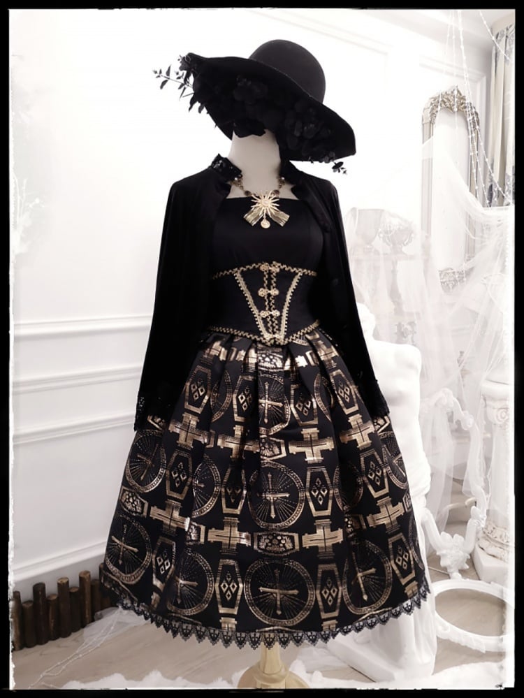 Dark Night Cross Gothic Jumper Skirt