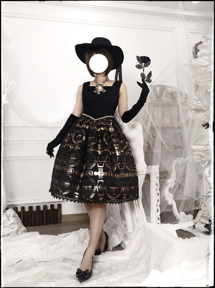 Dark Night Cross Gothic Jumper Skirt