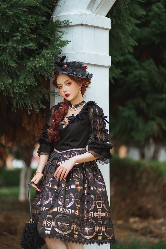 Dark Night Cross Gothic Jumper Skirt