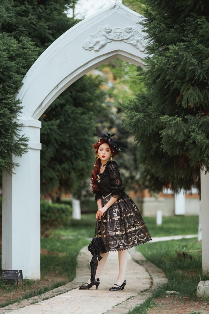 Dark Night Cross Gothic Jumper Skirt