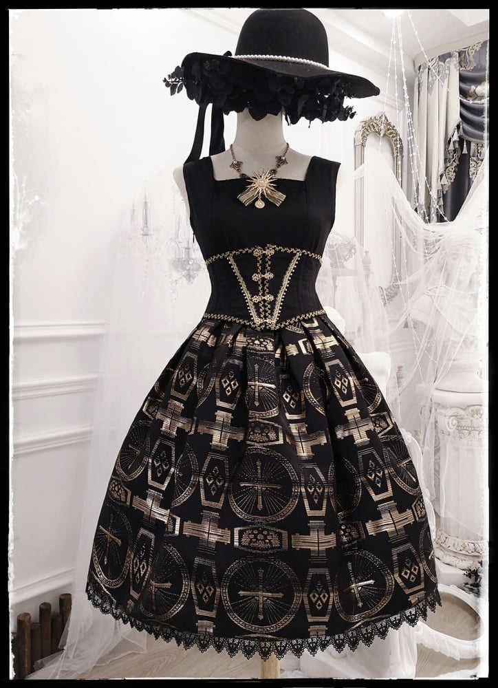Dark Night Cross Gothic Jumper Skirt
