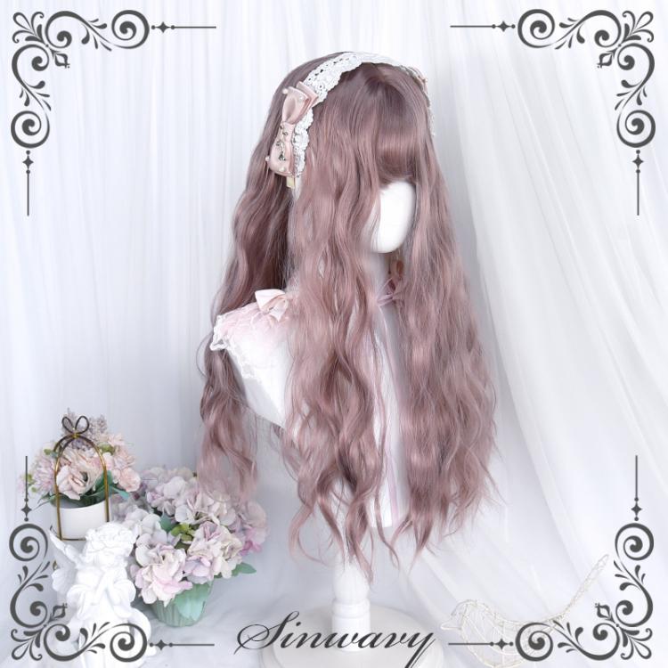 Fendai Long Wool Curly Synthetic Wig with Bangs