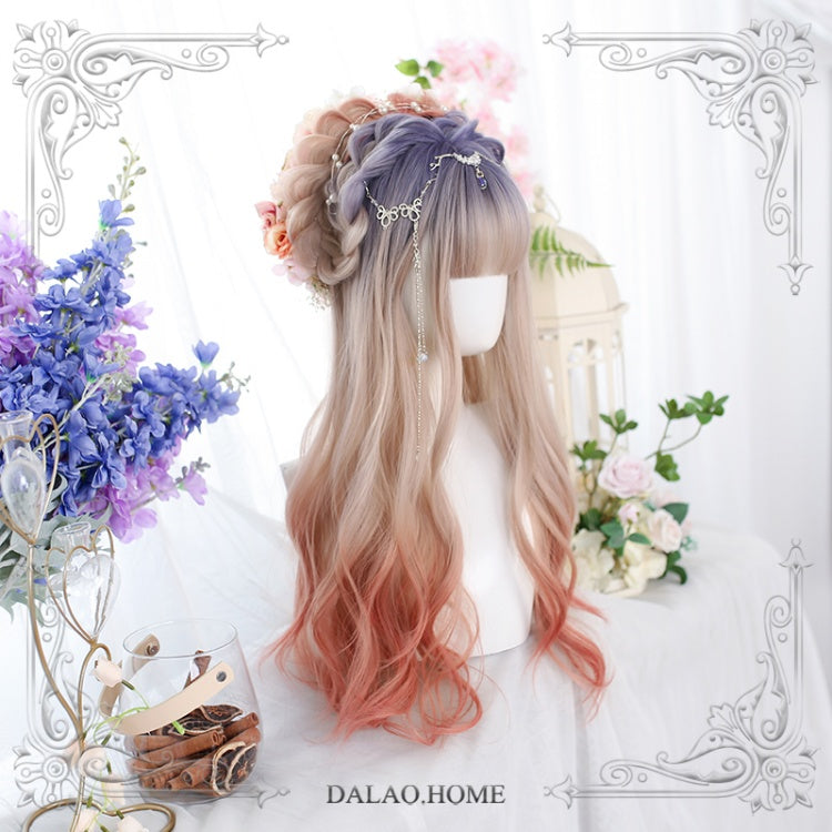 Sunset JK Long Curly Synthetic Wig with Bangs